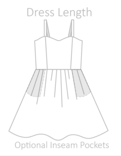 Ladies Bow Back Dress with Pockets