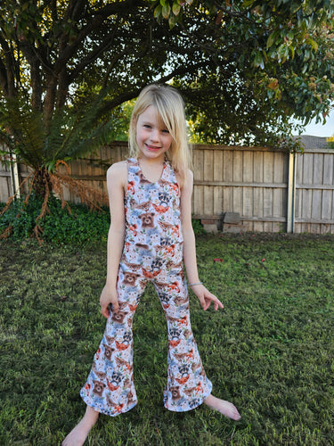 Flare Leg Overalls